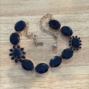 Kate Spade Black and Gold Oval Necklace